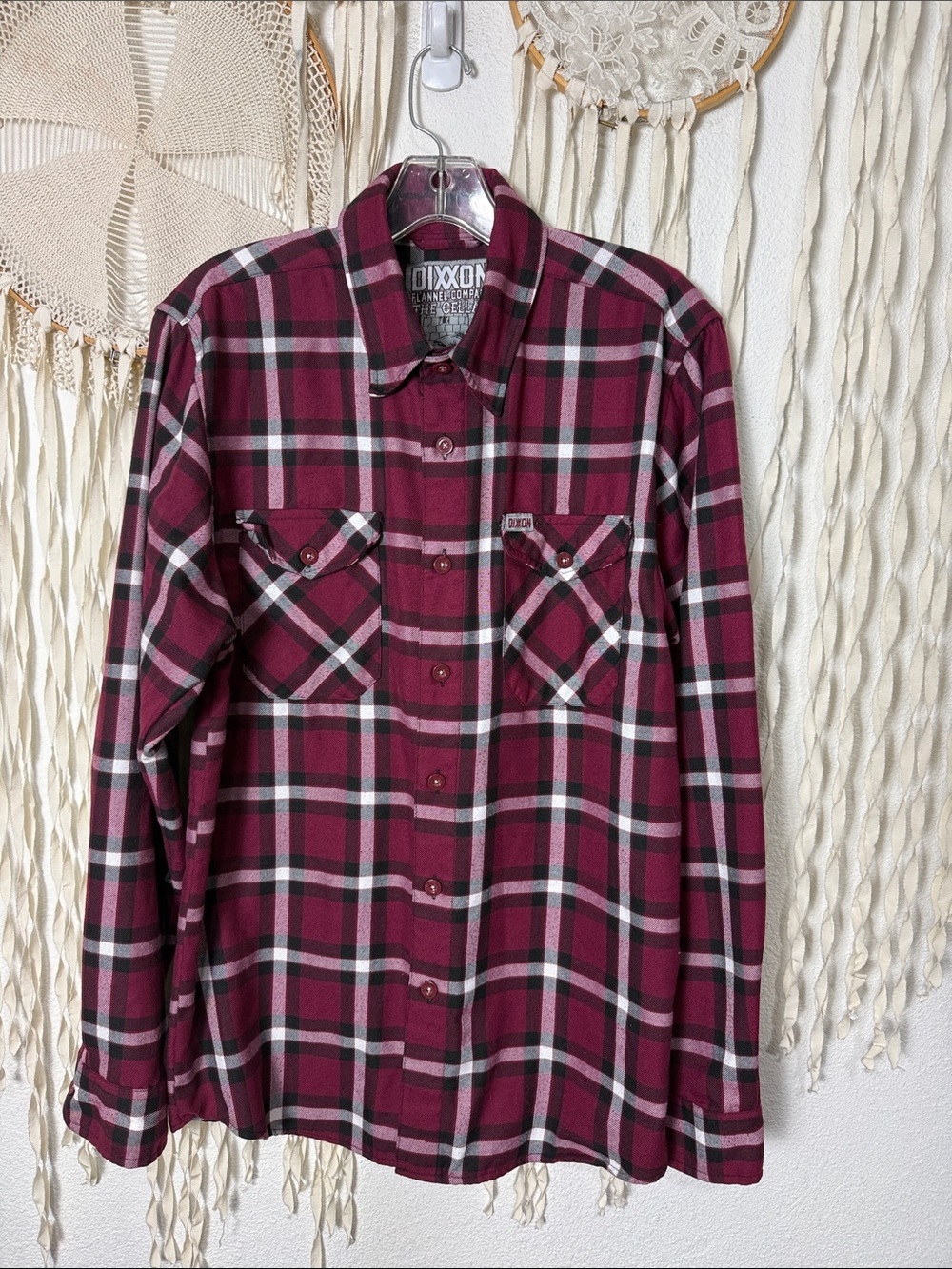 DIXXON Flannel Co | The Cellar Black Wine Colored Plaid Long Sleeve Flannel M
